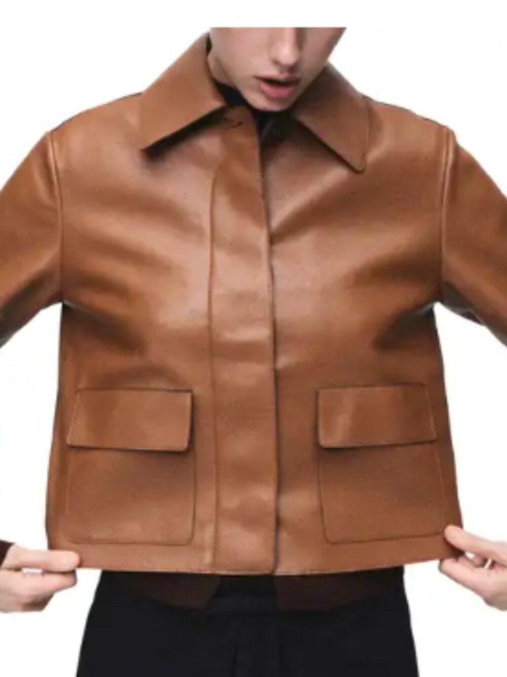 Mango Sabina Faux Leather Jacket